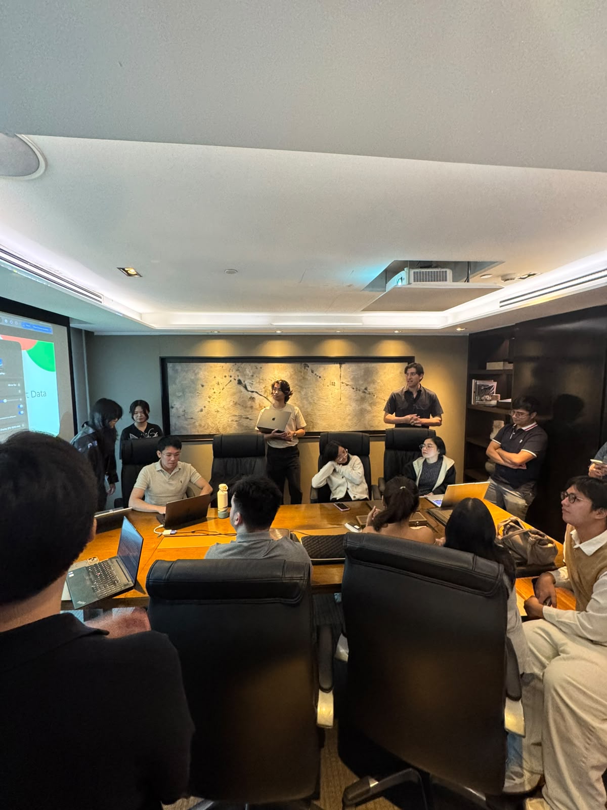Team presenting during an internal hackathon