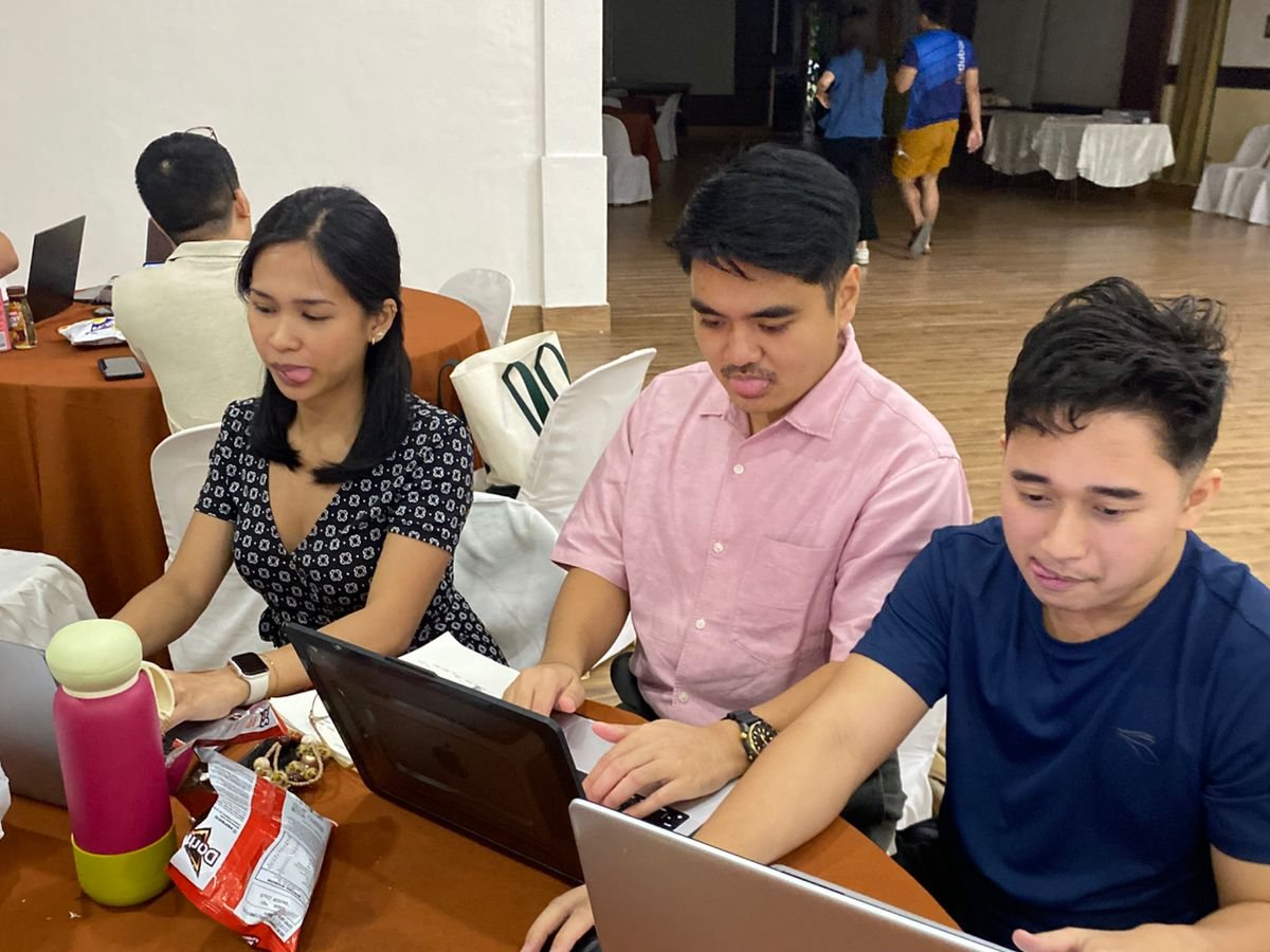 A Foundry for Good team building a product at their desks